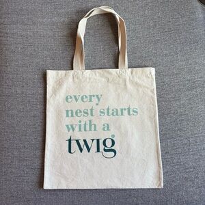 “every nest starts with a twig” Tote Bag